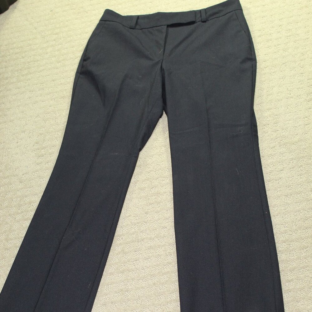 Ann Taylor Womens Mid Rise Chino Pants Straight Leg Pockets Size 6P Blue
